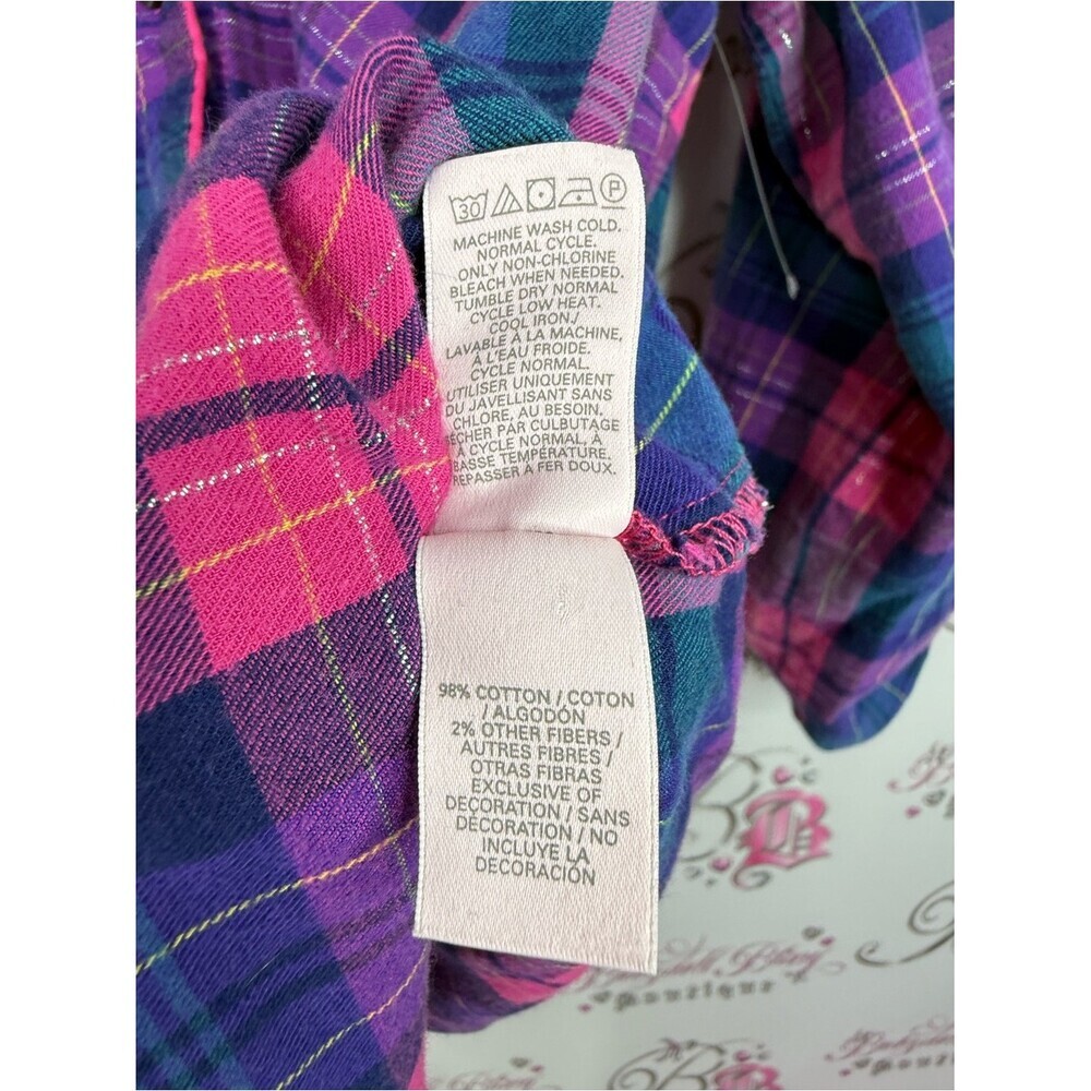 Victoria's Secret shirt Pink & Purple Plaid Button-Down Shirt - Picture 10 of 11